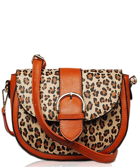 leopard print satchel bag